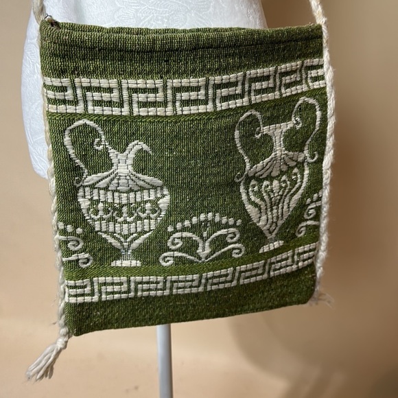 Vintage woven Greek style cross body bag - Picture 3 of 15